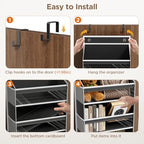 Over The Door Organizer 6 Tiers, Behind The Door Storage Hanging Shelves - Image 6