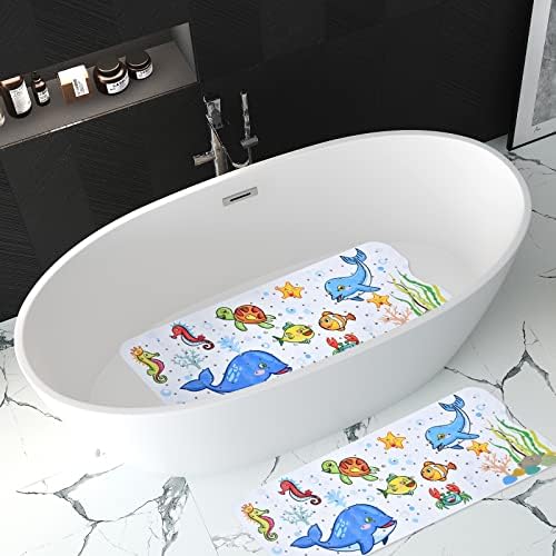 Baby Bath Mat for Tub Kids Non Slip Bathtub Mats Baby Extra Long 40X16 Inch - Image 2