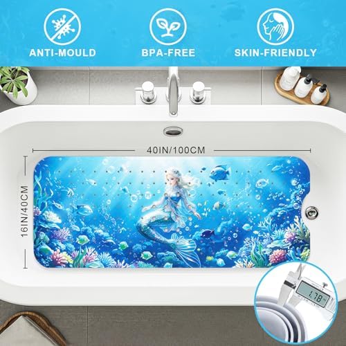 Bath Mat for Tub Non Slip Kids Bathtub Mat 40x16 Baby Bath Mat - Image 2