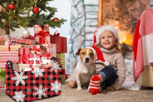 Rectangular Christmas Baskets, Snowflakes Basket Empty, Waterproof PE Coating - Image 4