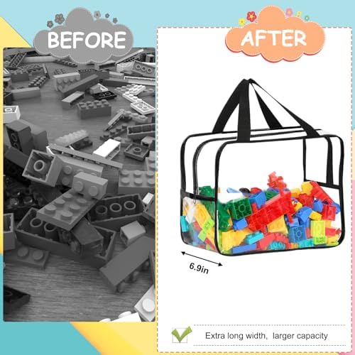 6 Pcs Widen XL Toy Storage Bags Waterproof Clear Toy Organizer - Image 5