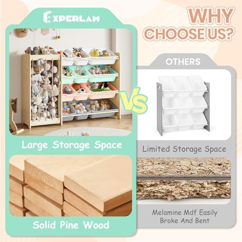 EXPERLAM Kids Toy Storage Organizer, 2-in-1 Stuffed Animal Storage & Toy - Image 5