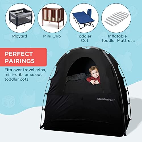 SlumberPod Portable Privacy Pod Blackout Canopy Crib Cover, Sleeping Space - Image 6