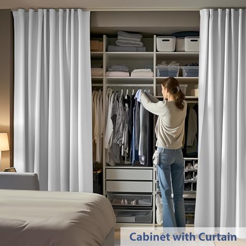Room Divider Ceiling Mounted Curtains Track Sets Extra Wide Blackout Curtain - Image 3