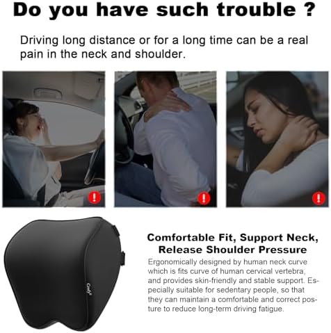 Crofy 2-Pack Car Neck Pillow, Headrest Pillow - Image 4