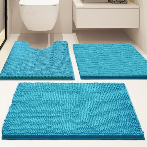 Bathroom Rugs Sets 3 Piece Non Slip, Bath Rugs - Image 2