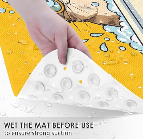 Bathtub Shower Mat 40X16 Inch, for Toddler, Cat Kawaii - Image 7