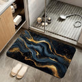 Bath Mat, Abstract Marbled Bathroom Rugs, Quick-Drying Non-Slip Rubber Bath by ZTHLL