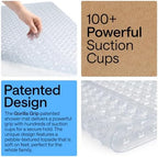 GORILLA GRIP Square Shower Stall Mat, Bathtub Floor Mat, 21x21 Clear - Image 3