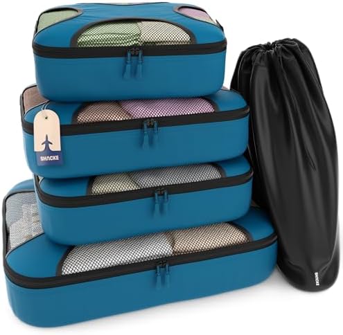 Shacke 5 Set Packing Cubes for Travel by Shacke