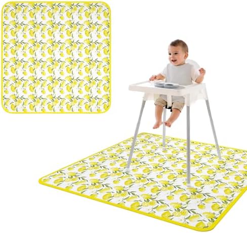 BapronBaby Fresh Lemon Waterproof Splash Mat Catch All Floor Cover by BapronBaby