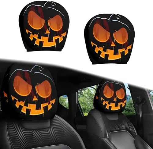 2PCS Funny Cartoon Car Headrest Covers, Cute Funny Cartoon Eyes Car Seat Head by SSFUN