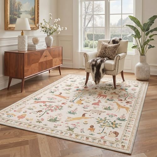 BESBLEE 2'6X7 Washable Kitchen Runner Rug, Animal Non Slip - Image 6