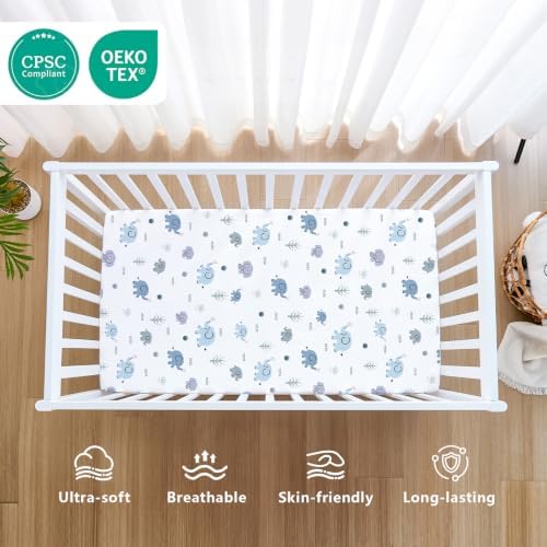 4 Pack Baby Crib Sheets for Boys Girls - Image 2