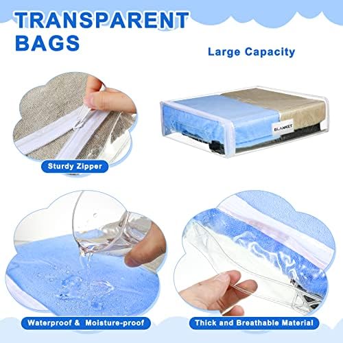 Kenning 20 Pcs Clear Zippered Storage Bags - Image 3