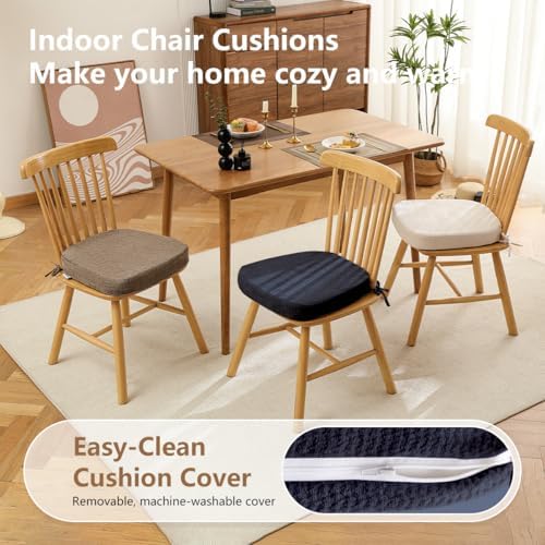 Chair Cushions for Dining Chairs, Washable Chair Pads, 2 Pack - Image 5