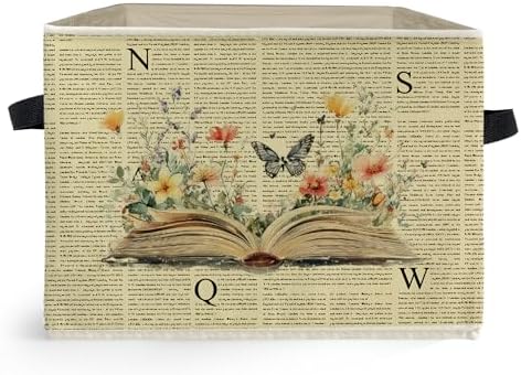 Vintage Book Storage Box Bins, Reading Corner Nook Room Decor, Bookish by Unknown