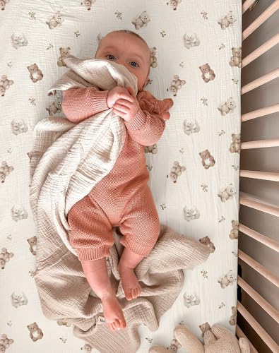 Muslin Bedside Bassinet Sheets 2 Pack - Image 6