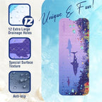 Blue Sea Bathtub Mat Non Slip for Kids 40x16in Extra Long Shark Ocean Whale - Image 3