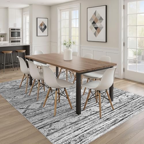 Nakagishi 9x12 Area Rugs Living Room: Washable Large Neutral Soft Rug Stain - Image 7