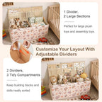 Toy Box with Adjustable Divider Large Toy Chest Storage - Image 2