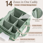 Corduroy Baby Diaper Caddy Organizer - Image 3