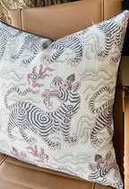 Chinoiserie Tiger Print 20x20 Throw Pillow Cover - Image 2
