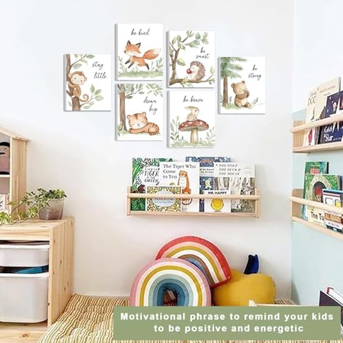 Framed Woodland Nursery Wall Art, Forest Animal Pictures Nursery Wall Decor - Image 4
