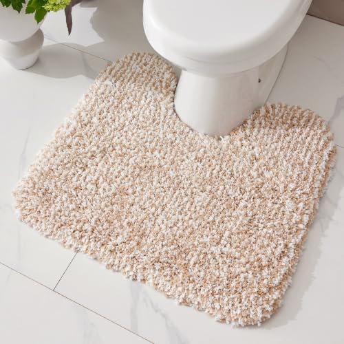 ILANGO Toilet Rugs U Shaped 22" × 24", Soft Absorbent Microfiber Bath Rugs by ILANGO