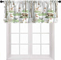 Woodland Animals Valance Curtains, Wild Animals Watercolor Forest Bear Deer Fox by Unknown