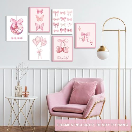 Framed Preppy Bows Wall Art, Preppy Bow Pictures - Image 4