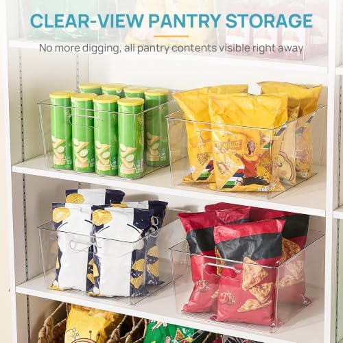 Vtopmart 6 Pack Extra Large Clear Storage Bins, 13x13 Cube Organizer - Image 5
