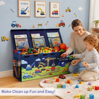 Toy Box with Adjustable Divider Large Toy Chest Storage - Image 4
