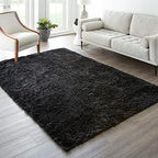 Ophanie 7x9 Black Rugs for Living Room, LargeFluffy Shag Fuzzy Plush Soft by Ophanie