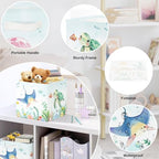 11.8" Marine Animals Cube Storage Organizer Set 3Pcs Ocean Sharks Turtles Cube - Image 6