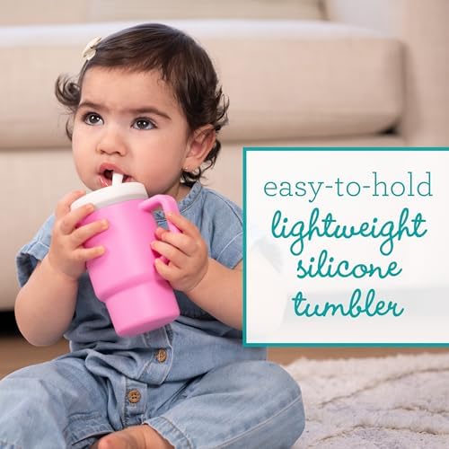 Infantino My 1st Tumbler Silicone Sippy Cup, Cotton Candy, 9 Ounces - Image 2