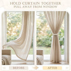 Boho Curtain Tiebacks, Braided Curtain Holdbacks - Image 3