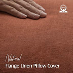 Foindtower Decorative Linen Lumbar Throw Pillow Covers 12x20 Rust Orange - Image 2
