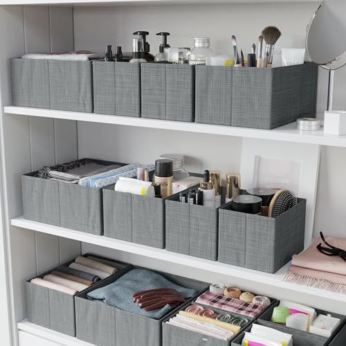 Drawer Organizer Clothes Set of 12 Grey - Image 6