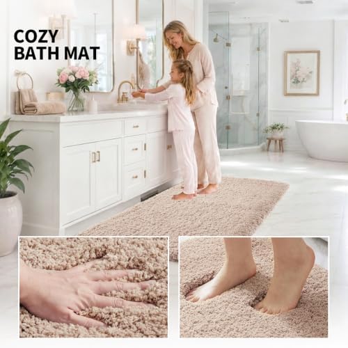 ILANGO Bathroom Rugs 48" × 24", Extra Soft Absorbent Microfiber Bath Rugs - Image 5