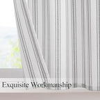 ZJDECOR Black White Stripe Semi Sheer Kitchen Window Valances - Image 2