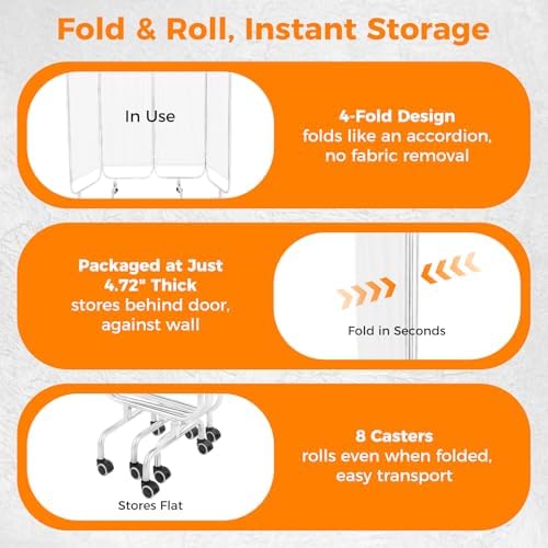 4-Panel Medical Privacy Screen - Image 3