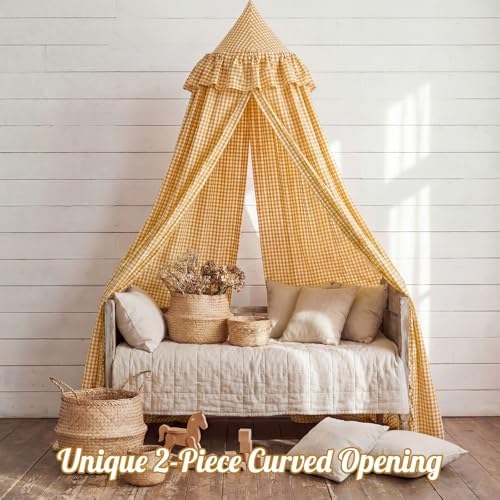 SmoothNovelty Gingham Plaid Bed Canopy - Image 4