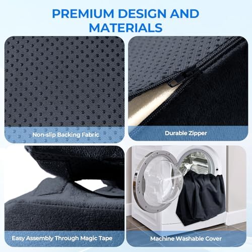 3-Level Adjustable Foot Rest for Under Desk at Work, 17x11.2x17 Inch - Image 6