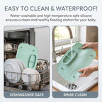 2-Pack Silicone Baby Mats with 8 Stretchable Straps & Suction Cups - Image 6