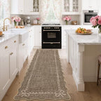 GarveeHome Scalloped Hallway Runner Rug 2.5x10 Non Slip Bedroom Rugs - Image 3