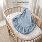 Konssy Muslin Bassinet Sheets for Baby Boys and Girls, 2 Pack - Image 5