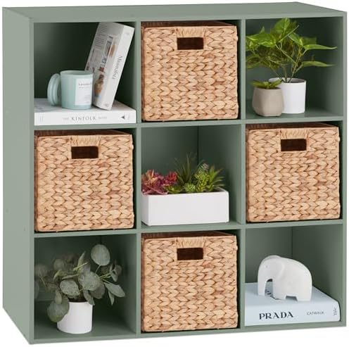 Best Choice Products Kids Bookcase 9-Cube Storage Organizer, 11in Shelf Opening by Unknown