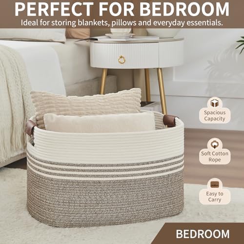 Laundry Hamper with Handles, 72L Rope Laundry Basket - Image 6