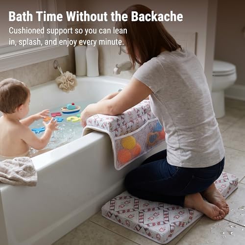 Wildkin Bath Kneeler & Elbow Rest Pad, Dual-Layer Foam, 4 Suction Cups - Image 2